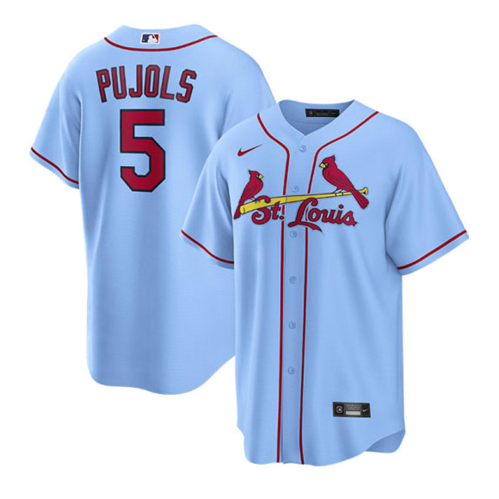 Men's St. Louis Cardinals Albert Pujols Cool Base Replica Alternate Jersey - Light Blue