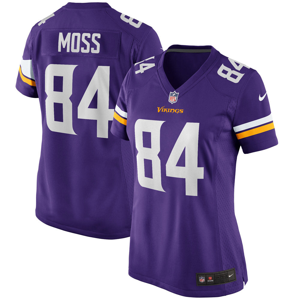 Women's Minnesota Vikings Randy Moss Game Retired Player Jersey Purple